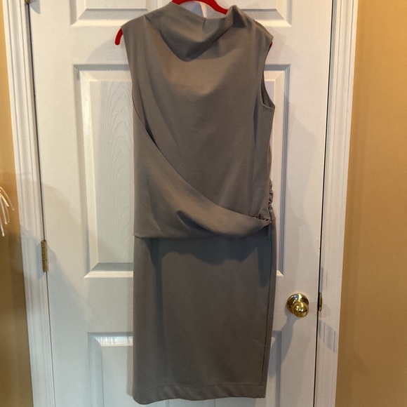 Lukastyle Gray Dress w/one Shoulder Twist Sz L - Picture 6 of 11